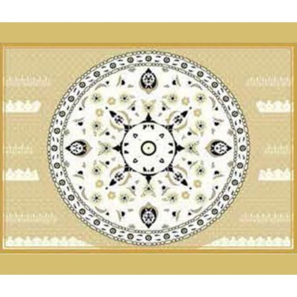 Krem Göbekli Cami Halısı